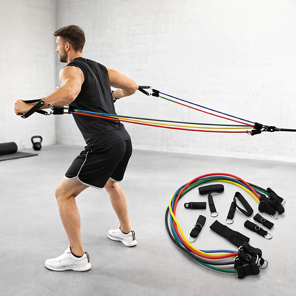 🏆 Bandas de Resistencia Ajustables – Entrenamiento Profesional en Cualquier Lugar