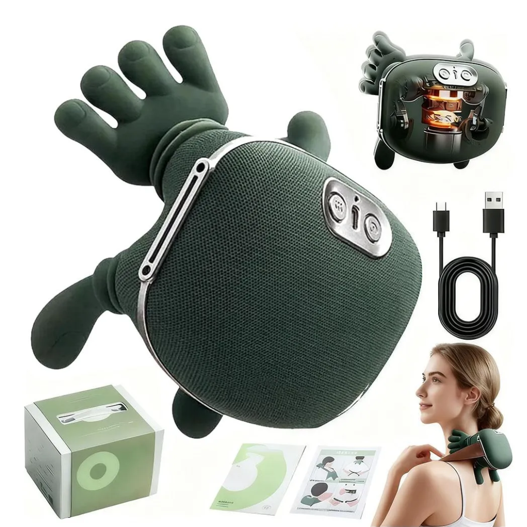 M - Masajeador Cervical de manos verdes