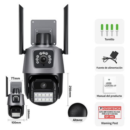 Cámaras Vigilancia Exterior Doble Lente