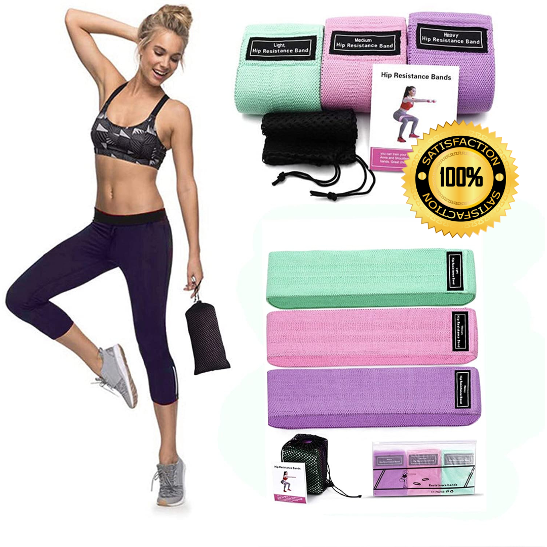 🏋️♀️ Bandas de Resistencia Premium para Piernas y Glúteos – Set x3